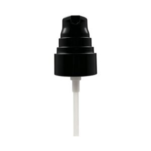 White cosmetic fine mist spray pump equipped with transparent protective overcap