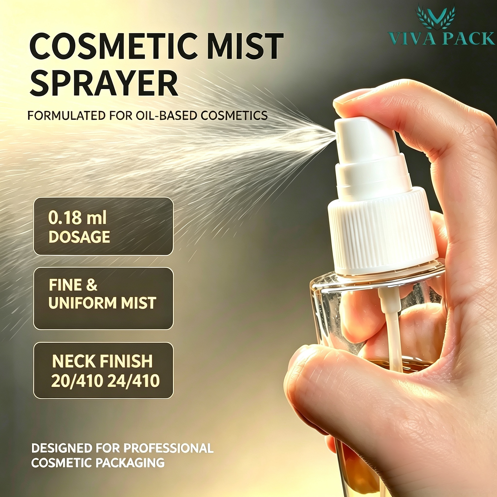 Mist Spray pumps | costmetic packaging | VIVA PACK