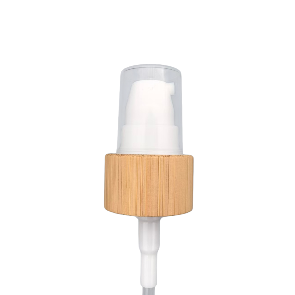 natural bamboo treatment pump 20/410 24/410 cosmetic packaging