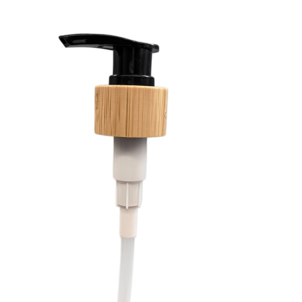 natural bamboo lotion pump 24/410 28/410 for shampoo body wash cosmetic packaging| VIVA PACK